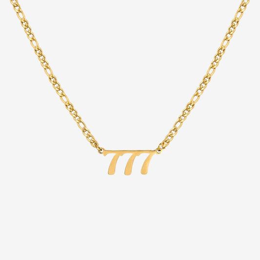 Angel Number Collana Oro 777