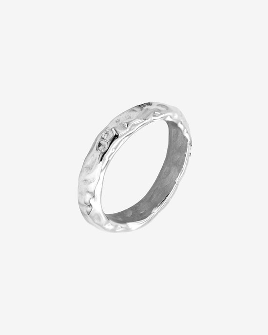 Hammered Unity Anello Argento