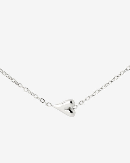Flowy Heart Collana Argento