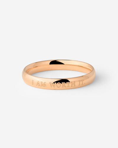 I am worth it Anello Oro Rosa