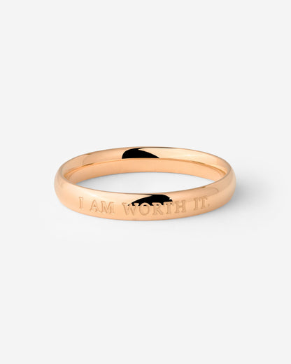 I am worth it Anello Oro Rosa