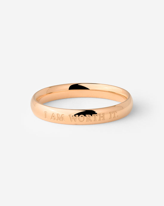 I am worth it Anello Oro Rosa