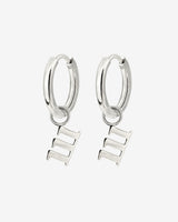 Angel Number 111 Hoop Set Small Argento