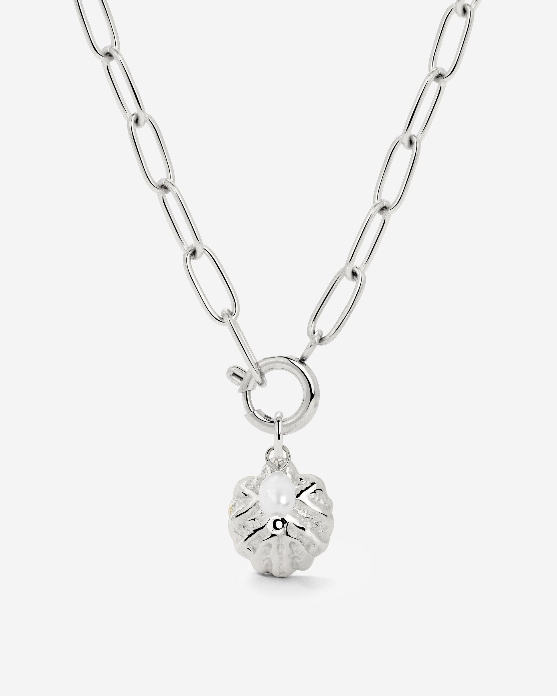 Ocean Lovers Oval Links Collana Set Argento