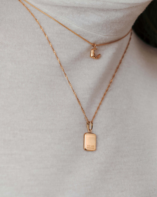 You are enough Collana Oro Rosa