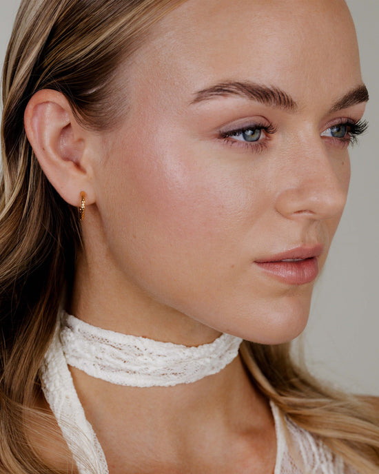 Prism Hoops Small Oro Rosa