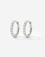 Glimmer Hoops Small Argento