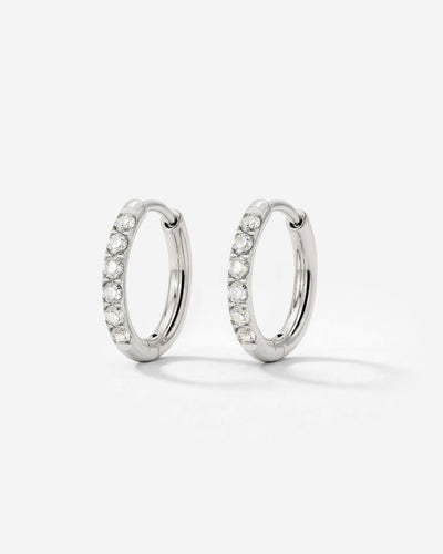 Glimmer Hoops Small Argento