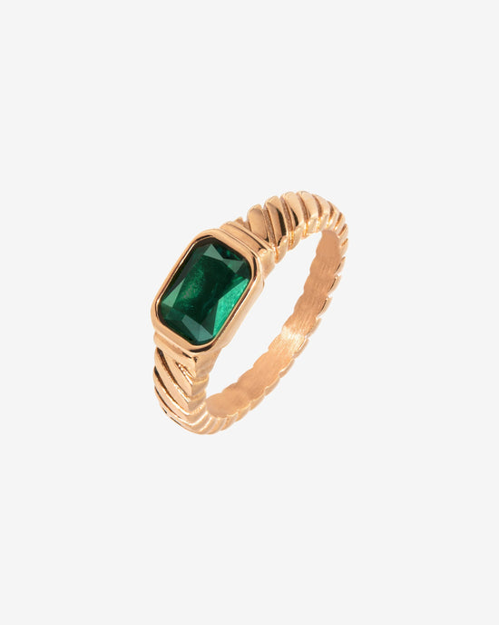 Brilliant Emerald Anello Oro Rosa