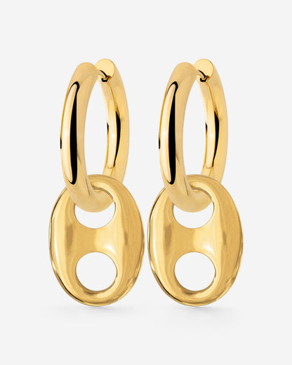 Chunky Gem Find Hoop Set Medium Oro
