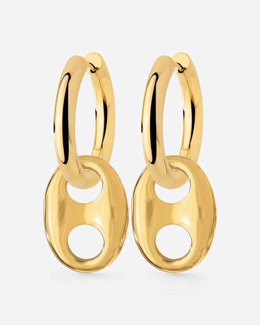 Chunky Gem Find Hoop Set Medium Oro