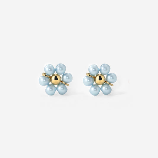 Forever Blue Daisy Orecchini Oro