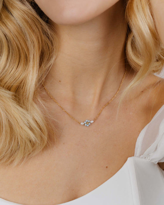 Forever Blue Daisy Collana Oro