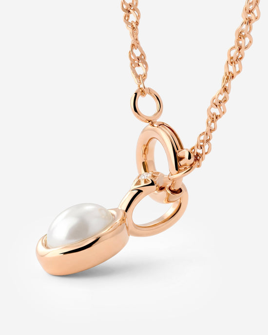Glazed Singapore Chain Collana Set Oro Rosa