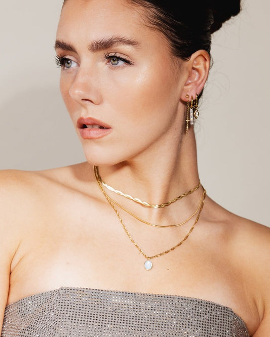 Round Snake Collana Oro Rosa