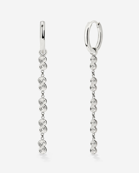 Serpent's Whisper Hoop Set Small Argento