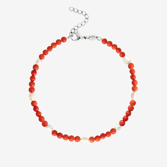 Coral Color Cavigliera Argento