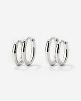 Clean Hoop Set Small Argento