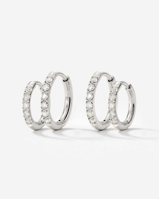 Glimmer Hoop Bundle Argento