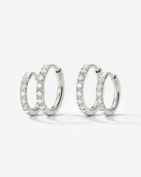 Glimmer Hoop Bundle Argento