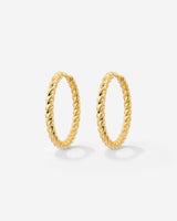 Twisted Hoops Medium Oro