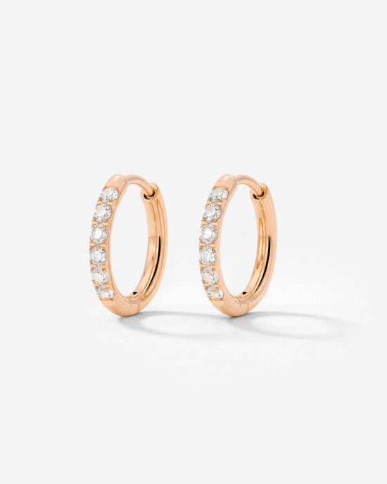 Glimmer Hoops Small Oro Rosa