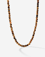 Tiger's Eye Bead Collana Oro
