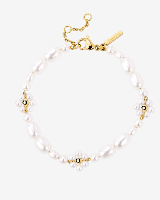 Flowery Pearls Bracciale Oro