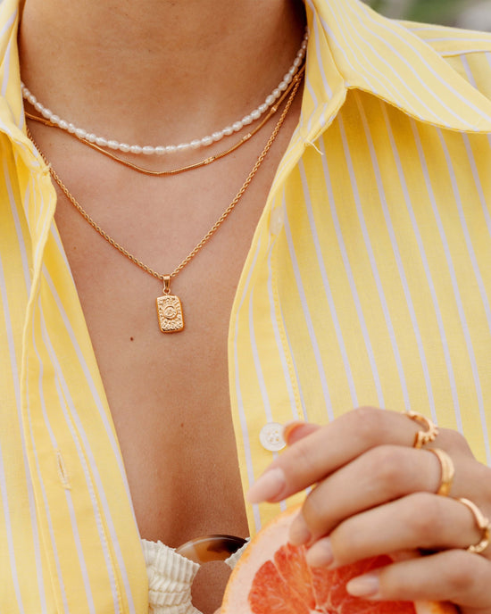 Sun Lover Pendant Collana Oro Rosa