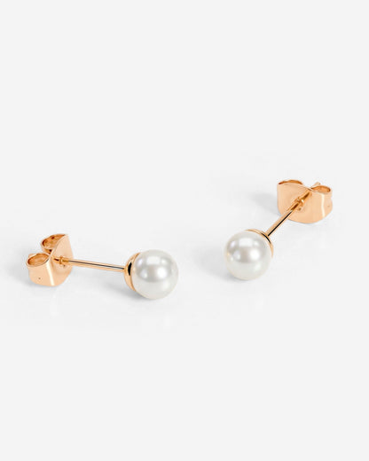 Pretty Pearl Studs Oro Rosa