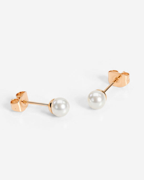 Pretty Pearl Studs Oro Rosa