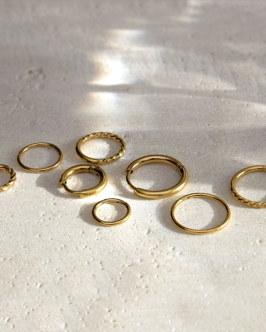 Slim Hoops Small Oro