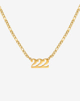 Angel Number Collana Oro 222