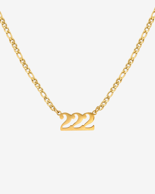 Angel Number Collana Oro 222