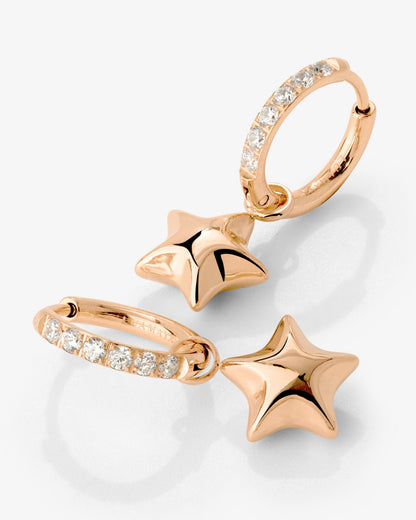 Nova Glimmer Hoop Set Small Oro Rosa