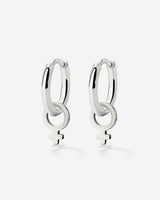 Female Icon Hoop Set Small Argento