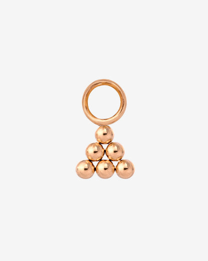 Tiny Beads Twisted Hoop Set Small Oro Rosa