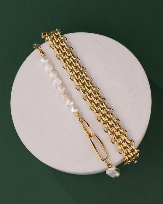 Fluidity Pearl Bracciale Oro