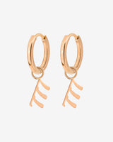 Angel Number 777 Hoop Set Small Oro Rosa