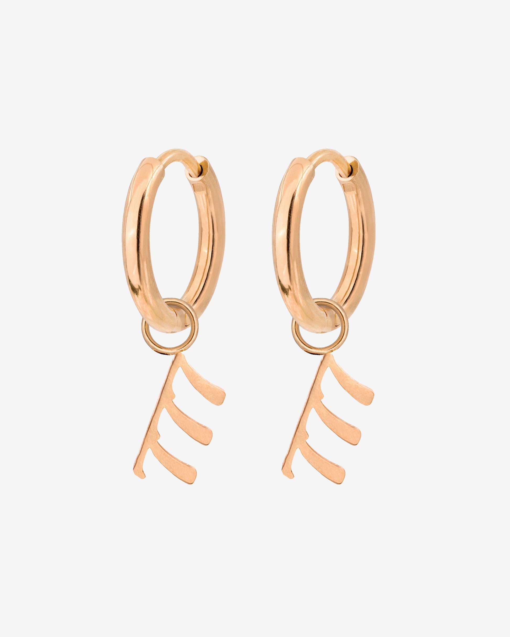 Angel Number 777 Hoop Set Small Oro Rosa