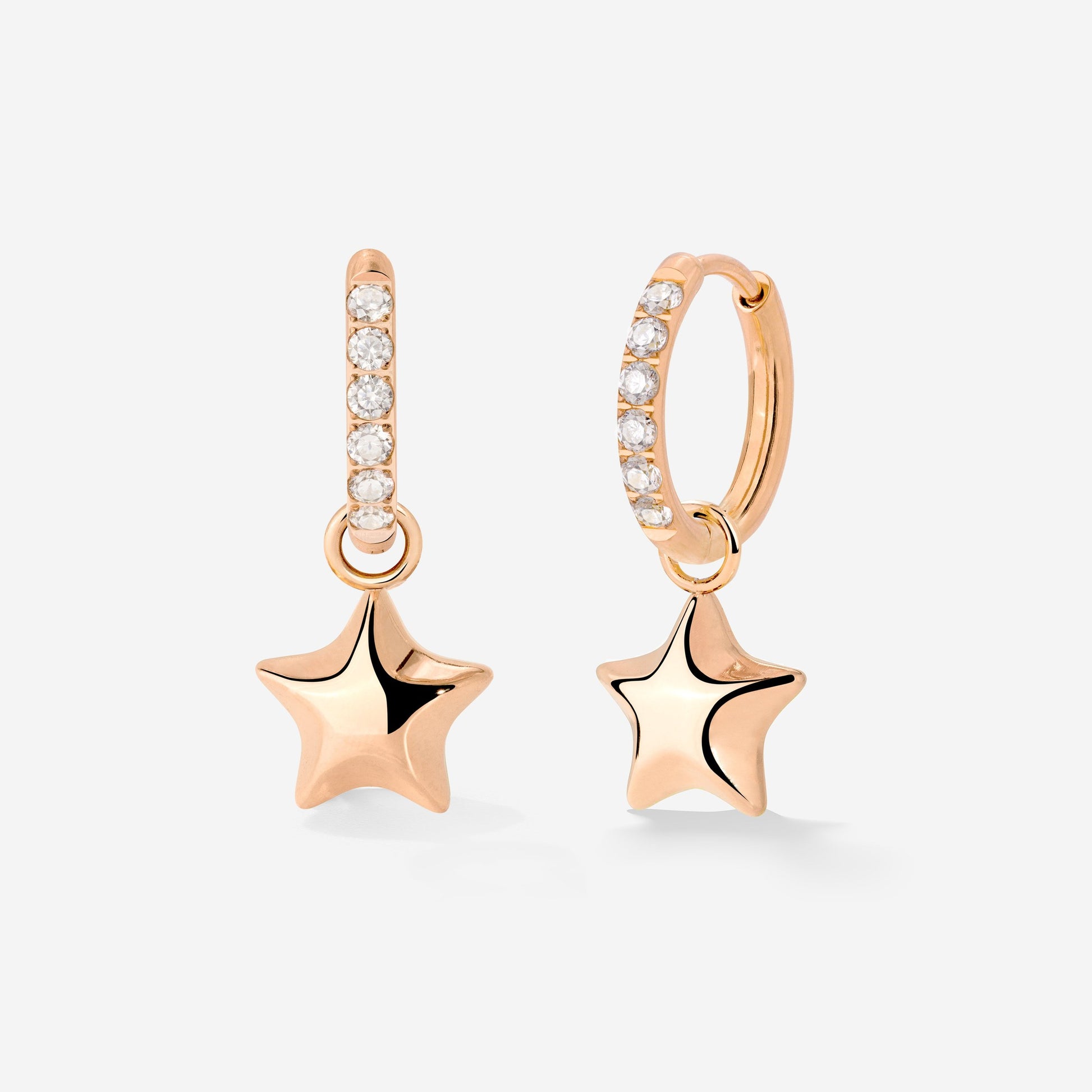 Nova Glimmer Hoop Set Small Oro Rosa