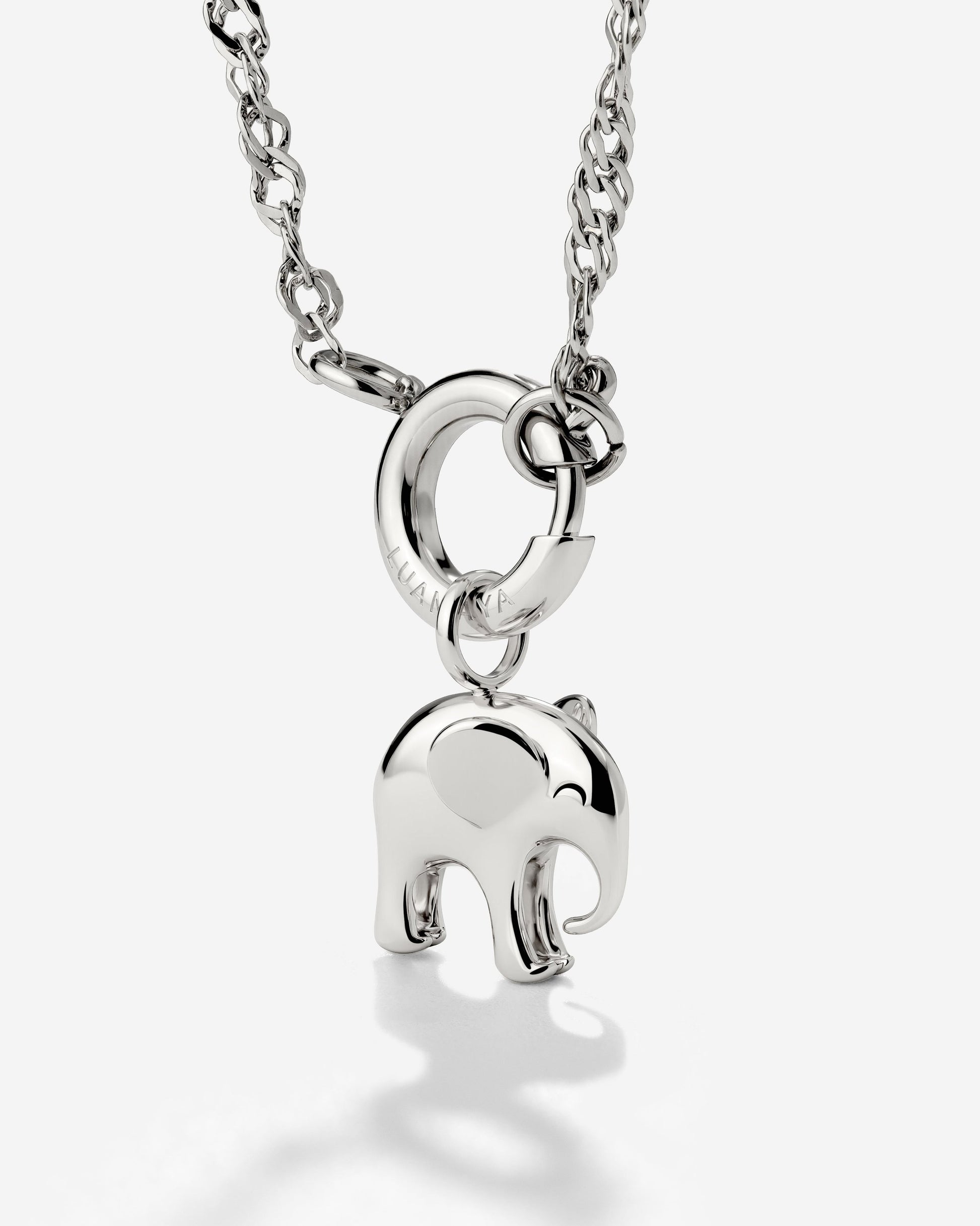 Elephant Singapore Chain Collana Set Argento