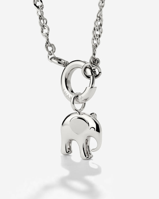 Elephant Singapore Chain Collana Set Argento