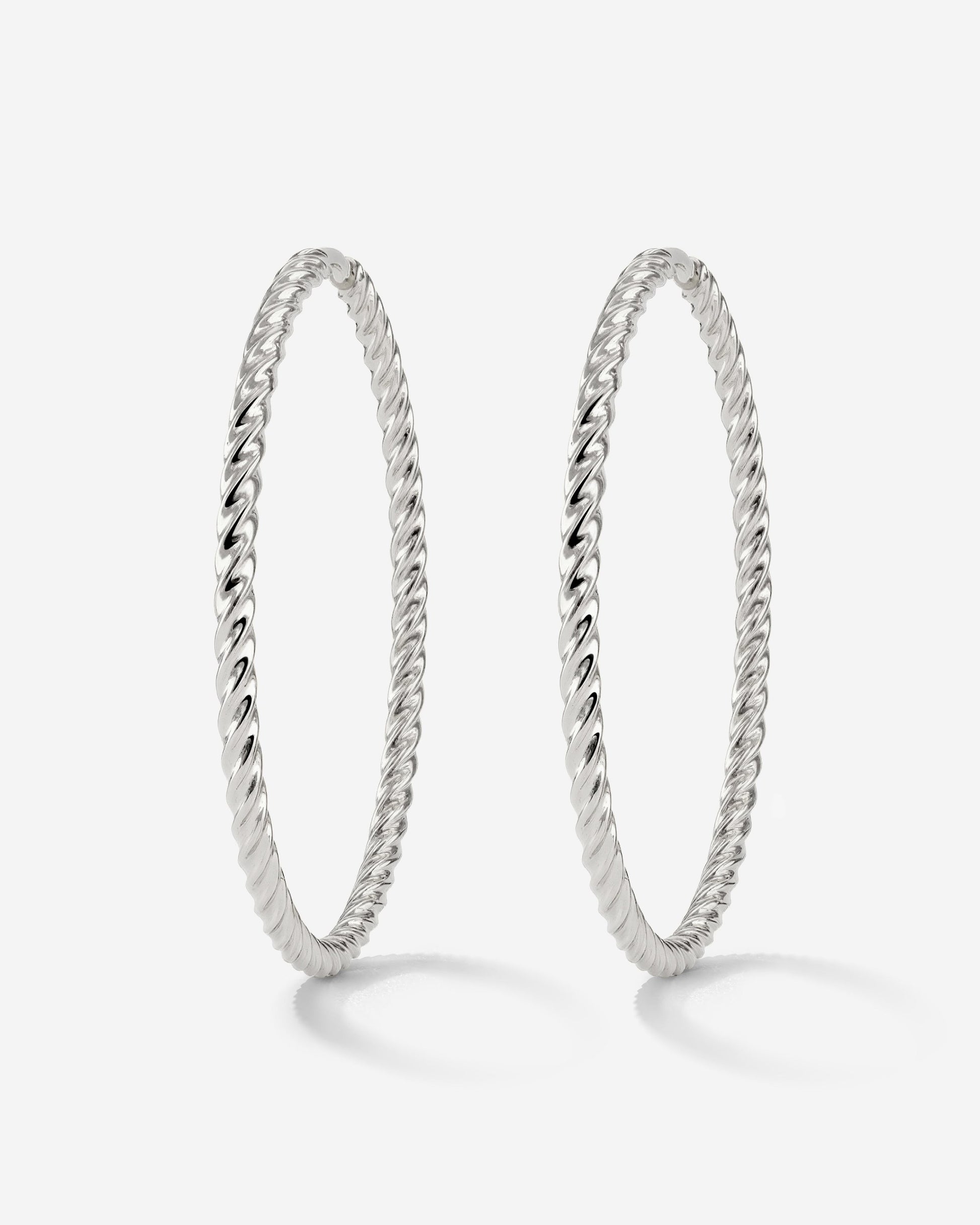 Twisted Hoops Extra Large Argento