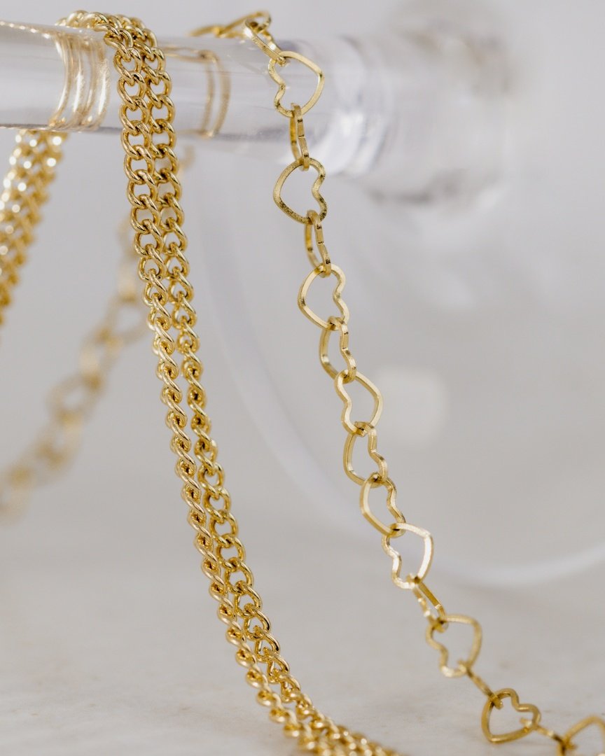 Curb Chain Double Bracciale Oro Rosa