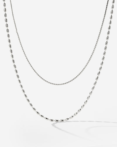 Droplet Double Collana Argento