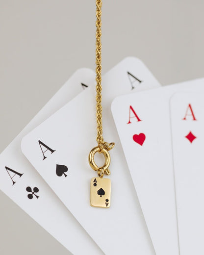 Aced Rope Chain Collana Set Argento