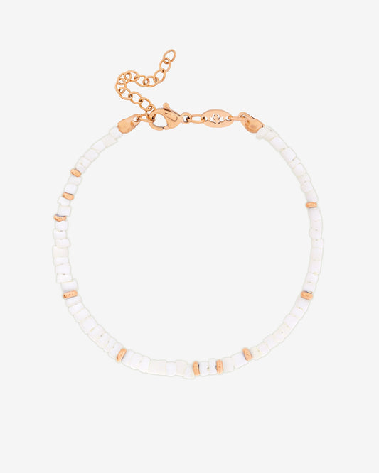 Puka Shell Bracciale Oro Rosa