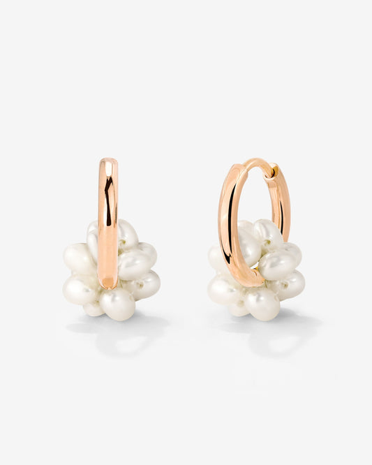Pearl Cluster Orecchini Oro Rosa
