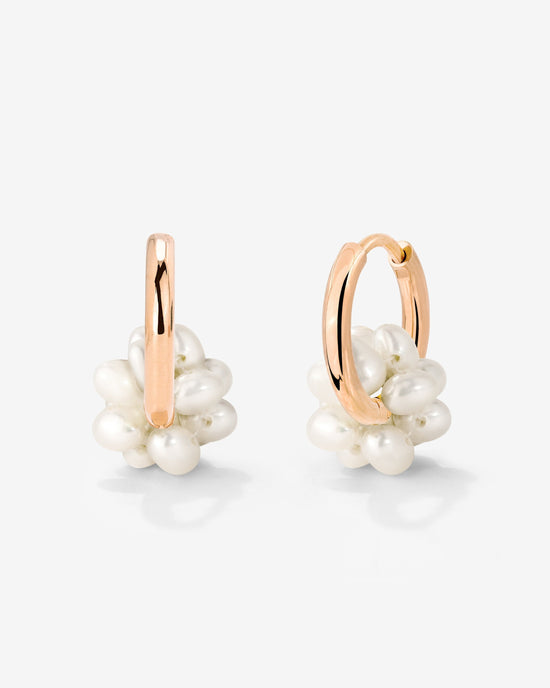 Pearl Cluster Orecchini Oro Rosa